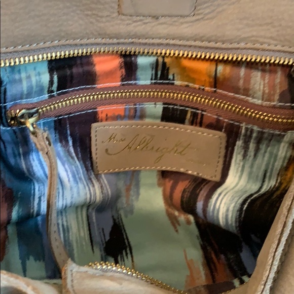 Anthropologie Miss Albright tassel tote purse gray - Picture 3 of 8